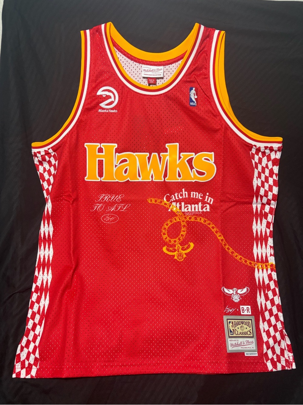 Mitchell & Ness Red Hardwood Classics NBA Jersey Panel